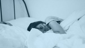 Produktivitäts Kater: Person schlafend im Bett